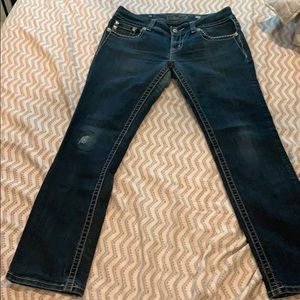 Cropped skinny jeans